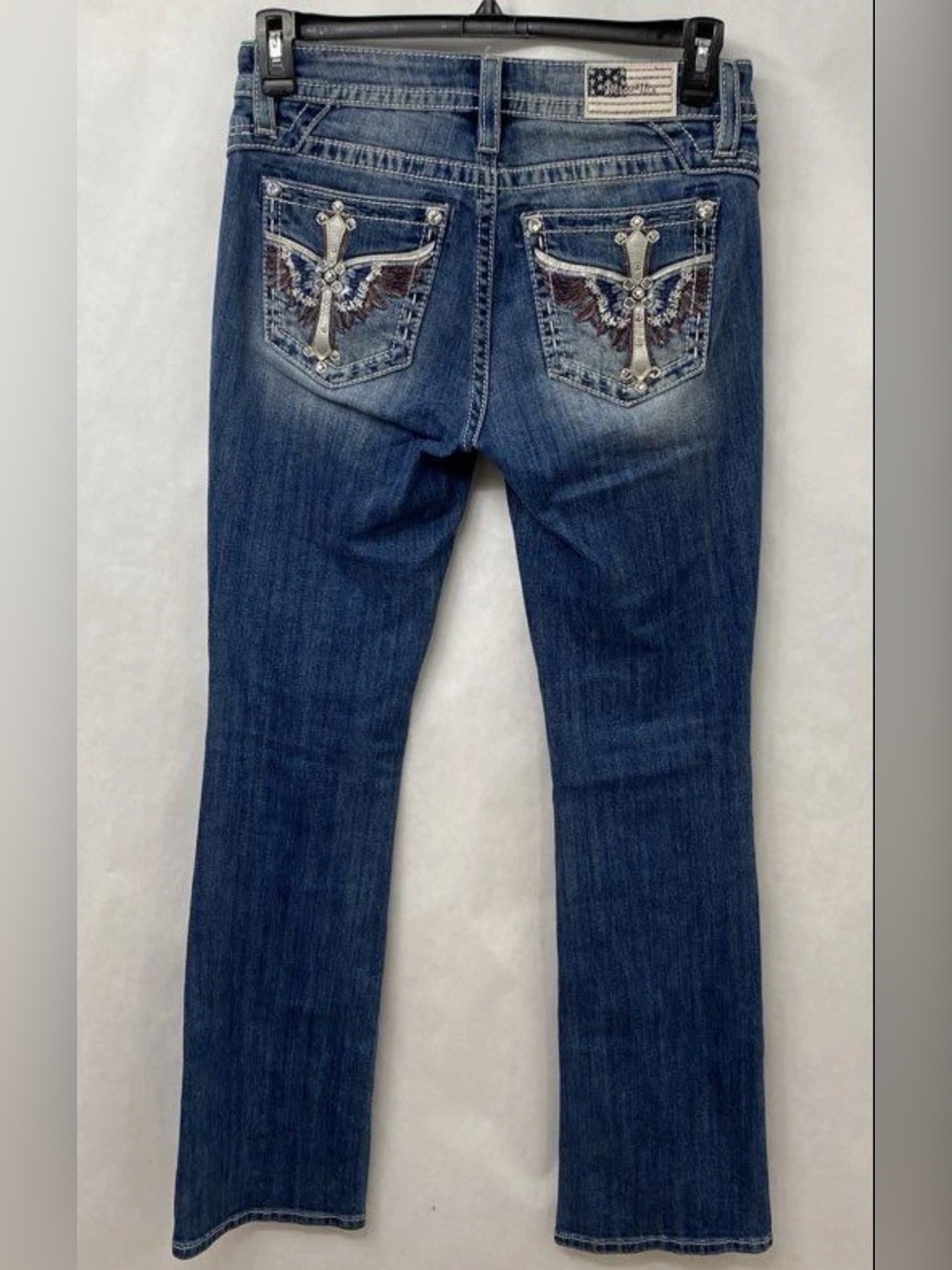 Miss Me Women's Boot Cut Jeans - Blue - Picture 4 of 10
